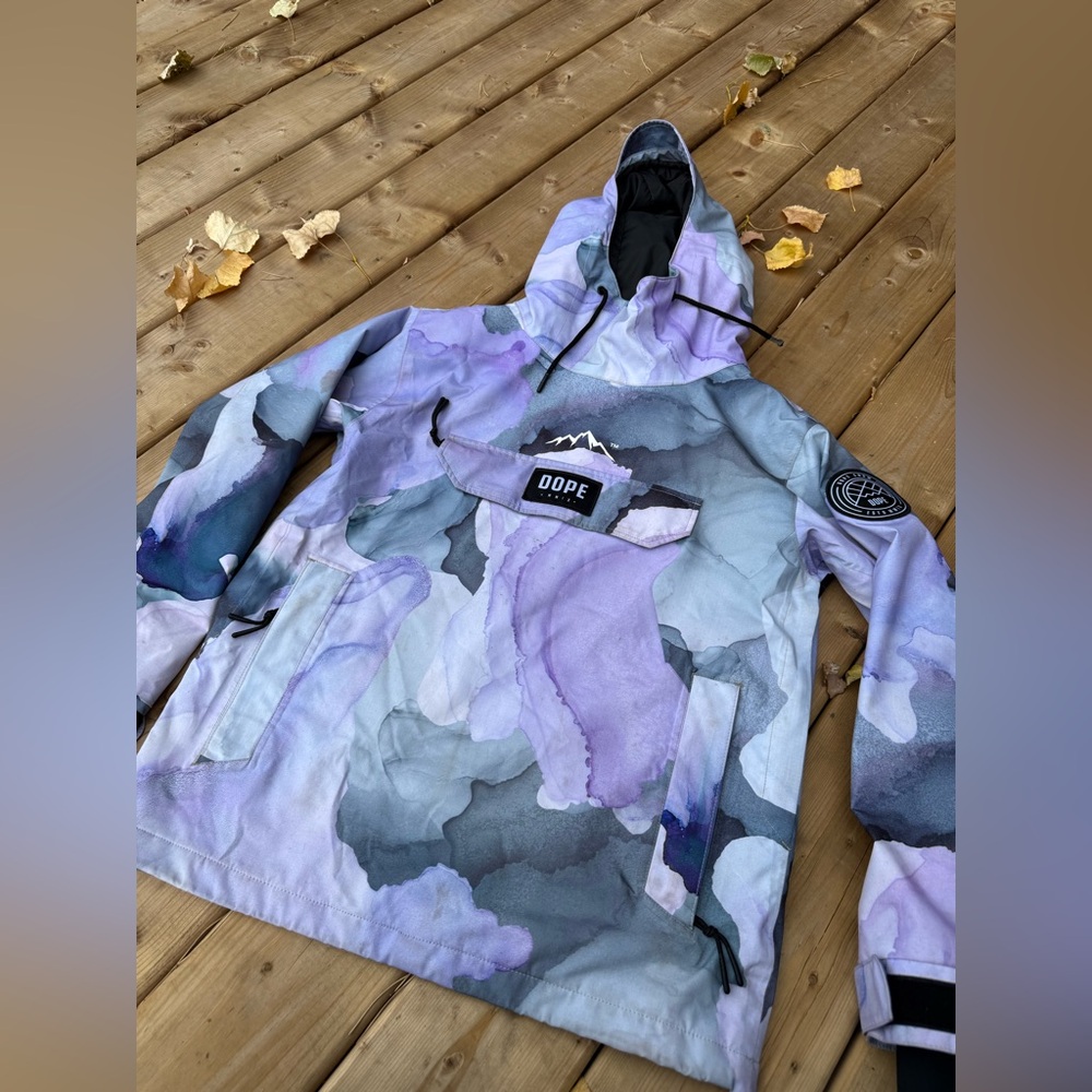 DOPE Pullover Snowboarding Jacket in Blot Purple